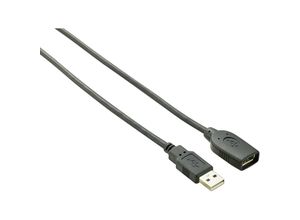 4016138986082 - USB-Kabel usb 20 usb-a Stecker usb-a Buchse 1000 m Schwarz vergoldete Steckkontakte rf- - Renkforce