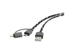 4016138996944 - Apple iPad iPhone iPod Anschlusskabel [1x usb 20 Stecker a - 1x usb 20 Stecker Micro-B - Renkforce