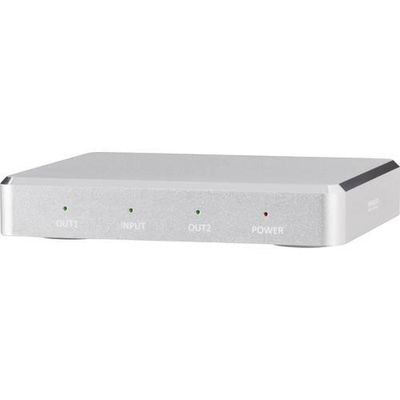 4016139049885 - 2 Port HDMI-Splitter mit Aluminiumgehäuse Ultra HD-fähig 3840 x 2160 Pixel