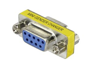 4016139056463 - Seriell Adapter [1x D-SUB-Buchse 9pol - 1x D-SUB-Buchse 9pol] Gelb