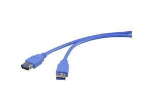 4016139067322 - USB-Kabel usb 32 Gen1 (usb 30   usb 31 Gen1) usb-a Stecker usb-a Buchse 100 m Blau ve - Renkforce