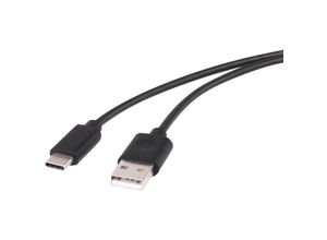 4016139075044 - USB-Kabel usb 20 usb-a Stecker usb-c® Stecker 100 m Schwarz vergoldete Steckkontakte rf - Renkforce