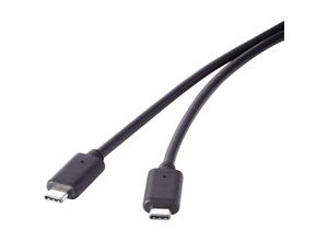 4016139086552 - USB-Kabel usb 32 Gen2x2 usb-c® Stecker usb-c® Stecker 050 m Schwarz vergoldete Steckkon - Renkforce