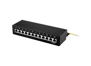 4016139092577 - 12 Port Netzwerk-Patchbox CAT 6 1 HE