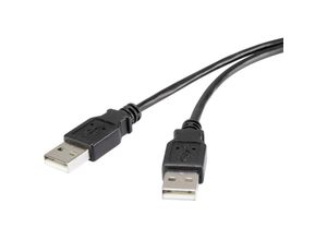 4016139093567 - USB-Kabel usb 20 usb-a Stecker usb-a Stecker 100 m Schwarz vergoldete Steckkontakte rf- - Renkforce