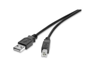 4016139093598 - USB-Kabel usb 20 usb-a Stecker usb-b Stecker 030 m Schwarz vergoldete Steckkontakte rf- - Renkforce