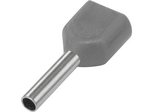 4016139238999 - Grau - tru components 1091314 Zwillings-Aderendhülse 25 mm² Teilisoliert 100 St