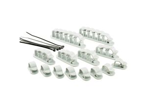 4016139263779 - Tru Components - wcm-set-tt Kabelhalter selbstklebend 1386629 Transparent 19 St