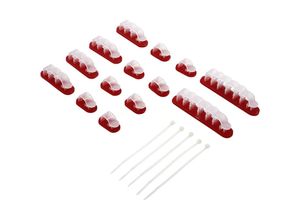 4016139272184 - Wcm-set-tt Kabelhalter selbstklebend 1386629-1 Transparent 19 St - Tru Components