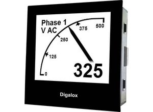 4016139327686 - TDE Instruments Digalox DPM72-MP Digitales Einbaumessgerät Digalox DPM72-MP Grafisches DIN-Mehrfachmessgerät 500V 10A AC DC mit RGB-Anzeige und