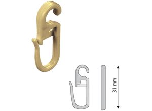 4016318019777 - Faltenclip LIEDECO beige (natur) H31cm Kunststoff Gardinenbefestigungen Faltenlegehaken für Gardinenringe