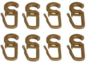 4016318019791 - Faltenclip LIEDECO braun (eichefarben) H31cm Kunststoff Gardinenbefestigungen Faltenlegehaken für Gardinenringe