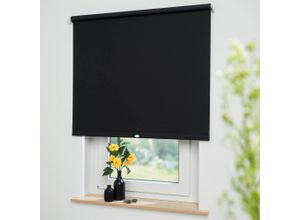 4016318248788 - Springrollo Uni Rollos Gr 180 cm 232 cm schwarz (schwarz bitte auswählen) Springrollos Rollowelle 36 mm starke Feder