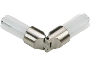 4016318250255 - Gardinenbefestigungen Ersatzteile Gelenkverbinder Eckverbinder France für 20 mm Gardinenrohre Gr 1 silber (edelstahlfarben) Ø2cm Metall Gardinenbefestigungen Verbinder für Stangen Rohre 20 mm