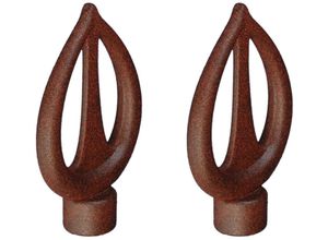 4016318269554 - Gardinenstangen-Endstück Flamme braun (rostbraun) H58cm L94cm Ø16cm Gardinenstangenendstücke für Gardinenstangen Ø 16 mm 4016318269554 - Gardinenstangen-Endstück Flamme braun (rostbraun) H58cm L94cm Ø16cm Gardinenstangenendstücke für Gardinenstangen Ø 16 mm