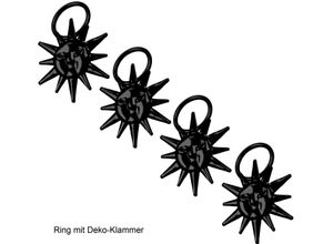 4016318289729 - Gardinenring Sonne Liedeco Gardinenstangen (Packung 4-St mit Dekoklammer) für Gardinenstangen Ø 16 mm schwarz