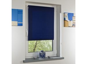 4016318311635 - Liedeco - Klemmfix-Rollo blau lichtdurchlässig inkl Klemmträger Größe 60X150 cm