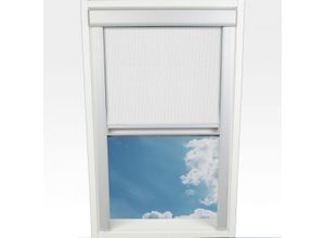 4016318348174 - Bella Casa Dachfensterrollo Verdunklung 74 x 383 cm (Höhe x Breite) weiß silber