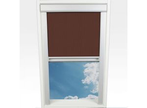 4016318348419 - Dachfensterrollo Verdunkelung Gr 6 braun Rollos 116cm 613cm Polyester B613cm H116cm