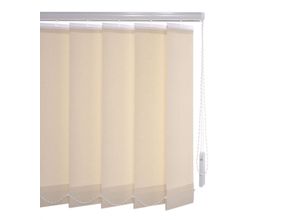 4016318370588 - Lamellenvorhang Vertikalanlage 89 mm Jalousien Gr 180 cm 100 cm beige (creme) Lamellen