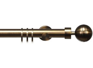 4016318375101 - Gardinenstange CELKUGEL01SG1L Gardinenstangen Gr L 240 cm Ø 25 mm 1 läufig braun (bronzefarben) Gardinenstangen Wandmontage 1-läufig im Fixmaß Ø 25 mm