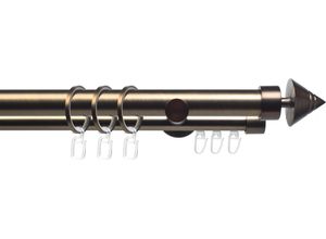 4016318375927 - Gardinenstange CELKEGEL02SG2L Gardinenstangen Gr L 120 cm Ø 25 mm 2 läufig braun (bronzefarben) 2-läufig im Fixmaß Ø 25 mm