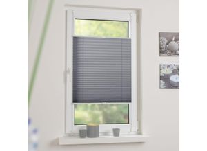 4016318386640 - Klemmfix Plissee verspant Fensterdekoration verdunkelnd 90 x 210 cm grau