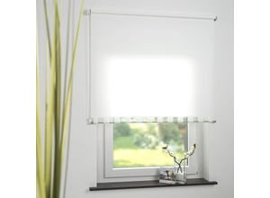 4016318389160 - Seitenzugrollo Kettenzugrollo Volantrollo Rollo Eckig lichtdurchlässig 82 x 180 cm weiß für Fenster