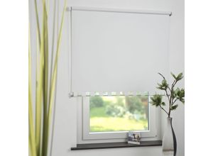 4016318389436 - Seitenzugrollo Kettenzugrollo Volantrollo Rollo Eckig Verdunklung 172 x 180 cm weiß für Fenster