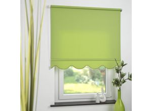4016318391897 - Seitenzugrollo Kettenzugrollo Volantrollo Rollo Klassik lichtdurchlässig 162 x 180 cm grün für Fenst