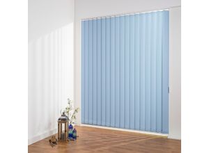 4016318395352 - Lamellenvorhang Lamellenvorhang Vertikalanlage perlex - 127 mm Lamelle Gr 2 blau (hellblau weiß) B120cm H180cm Jalousien Kürzbare Vertikalanlage Perlex