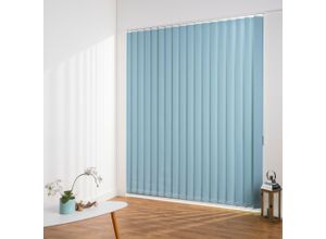 4016318400087 - Lamellenvorhang Lamellenvorhang Vertikalanlage Verdunkelung - 89 mm Lamelle Gr 8 blau (hellblau weiß) B100cm H250cm Jalousien Kürzbare Vertikalanlage Verdunkelung