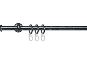 4016318401817 - Gardinenstange Esp Endkappe Gardinenstangen Gr L 120 cm Ø 16 mm 1 läufig silberfarben (schwarz silber) Gardinenstangen Wandmontage 1-läufig im Fixmaß Ø 16 mm