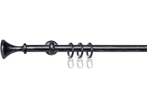 4016318402012 - Gardinenstange Esp Kegel Gardinenstangen Gr L 120 cm Ø 16 mm 1 läufig silberfarben (schwarz silber) Gardinenstangen Wandmontage 1-läufig im Fixmaß Ø 16 mm