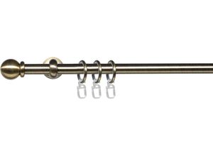 4016318402067 - Gardinenstange Esp Kugel Gardinenstangen Gr L 200 cm Ø 16 mm 1 läufig schwarz (schwarz messingfarben) Gardinenstangen Wandmontage 1-läufig im Fixmaß Ø 16 mm