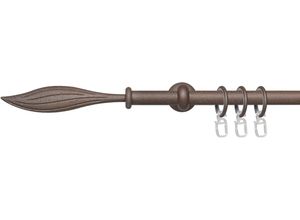 4016318402395 - Gardinenstange Esp Blatt Gardinenstangen Gr L 160 cm Ø 16 mm 1 läufig braun (rost) Gardinenstangen Wandmontage 1-läufig im Fixmaß Ø 16 mm