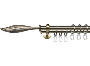 4016318402869 - Gardinenstange Esp Blatt Gardinenstangen Gr L 120 cm Ø 16 mm 2 läufig schwarz (schwarz messingfarben) Gardinenstangen Wandmontage 4016318402869 - Gardinenstange Esp Blatt Gardinenstangen Gr L 120 cm Ø 16 mm 2 läufig schwarz (schwarz messingfarben) Gardinenstangen Wandmontage