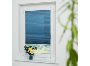 4016318414077 - Liedeco Plissee »Jeansblue« Lichtschutz ohne Bohren verspannt