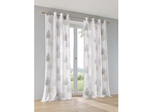 4016478003562 - Vorhang »Belinda« (1 St) Gardine halbtransparent Ausbrenner bedruckt Viskose-Polyester