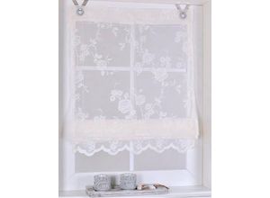 4016478003845 - Raffrollo HEINE HOME Raffrollos Gr 130 cm Ösen 100 cm beige (creme) Raffrollos transparent