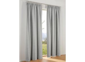 4016478034054 - Vorhang HEINE HOME Gr 1 grau Gardinen 145cm Universalzugband Ösen 135cm Polyester B135cm H145cm