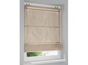 4016478062897 - Raffrollo HEINE HOME Raffrollos Gr 140 cm Schlaufen 60 cm beige (natur) Raffrollos halbtransparent