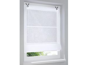 4016478062941 - Raffrollo HEINE HOME Raffrollos Gr 140 cm Schlaufen 45 cm weiß Raffrollos halbtransparent 4016478062941 - Raffrollo HEINE HOME Raffrollos Gr 140 cm Schlaufen 45 cm weiß Raffrollos halbtransparent