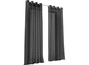 4016478081881 - Vorhang »Celtic« (1 St) Gardine halbtransparent Leinenoptik Effektgarn