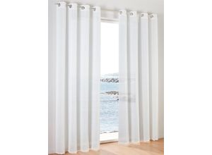 4016478102418 - Gardine HEINE HOME Gardinen Gr 245 cm Ösen Multifunktionsband 140 cm weiß (offwhite)