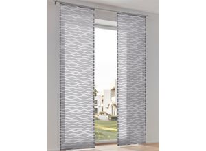 4016478106539 - Schiebegardine KUTTI Enya Gr 1 grau B60cm H145cm Ausbrenner Baumwolle Polyester Gardinen Ausbrenner Welle transparent uni
