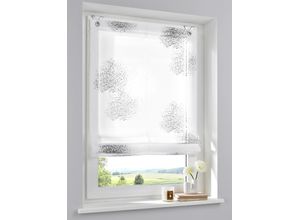 4016478978891 - Raffrollo KUTTI Belinda grau (anthrazit) B100cm H140cm Ausbrenner Obermaterial 50% Polyester 50% Viskose Raffrollos halbtransparent Polyester Viskose Hakenaufhängung