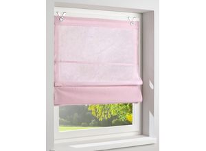 4016478980665 - Raffrollo HEINE HOME Raffrollos Gr 140 cm Schlaufen 80 cm lila (mauve) Raffrollos halbtransparent