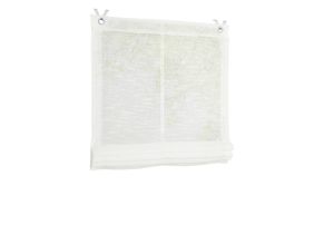 4016478981198 - Raffrollo HEINE HOME Raffrollos Gr 140 cm Hakenaufhängung 100 cm weiß (offwhite) Raffrollos halbtransparent