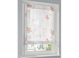4016478982591 - Raffrollo HEINE HOME Gr 4 rosa (rosé weiß) B100cm H140cm Raffrollos